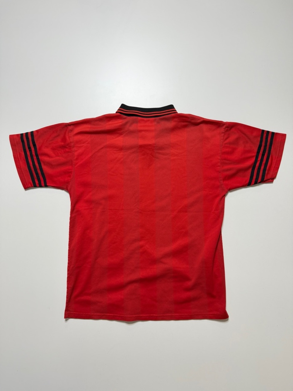 Vintage Adidas Athletic Short Sleeve Polo Jersey Mens XL Red Black - Picture 2 of 10